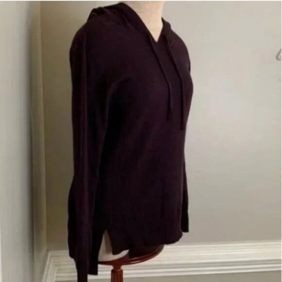 Athleta Long Sleeve Sweater Hoodie Wine Colored Size XS - Picture 3 of 7